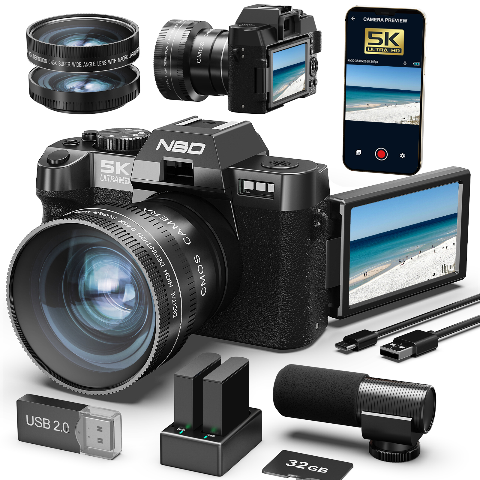 NBD Digital Cameras 5K&48MP Ph - Korean Lifestyle App avis et prix