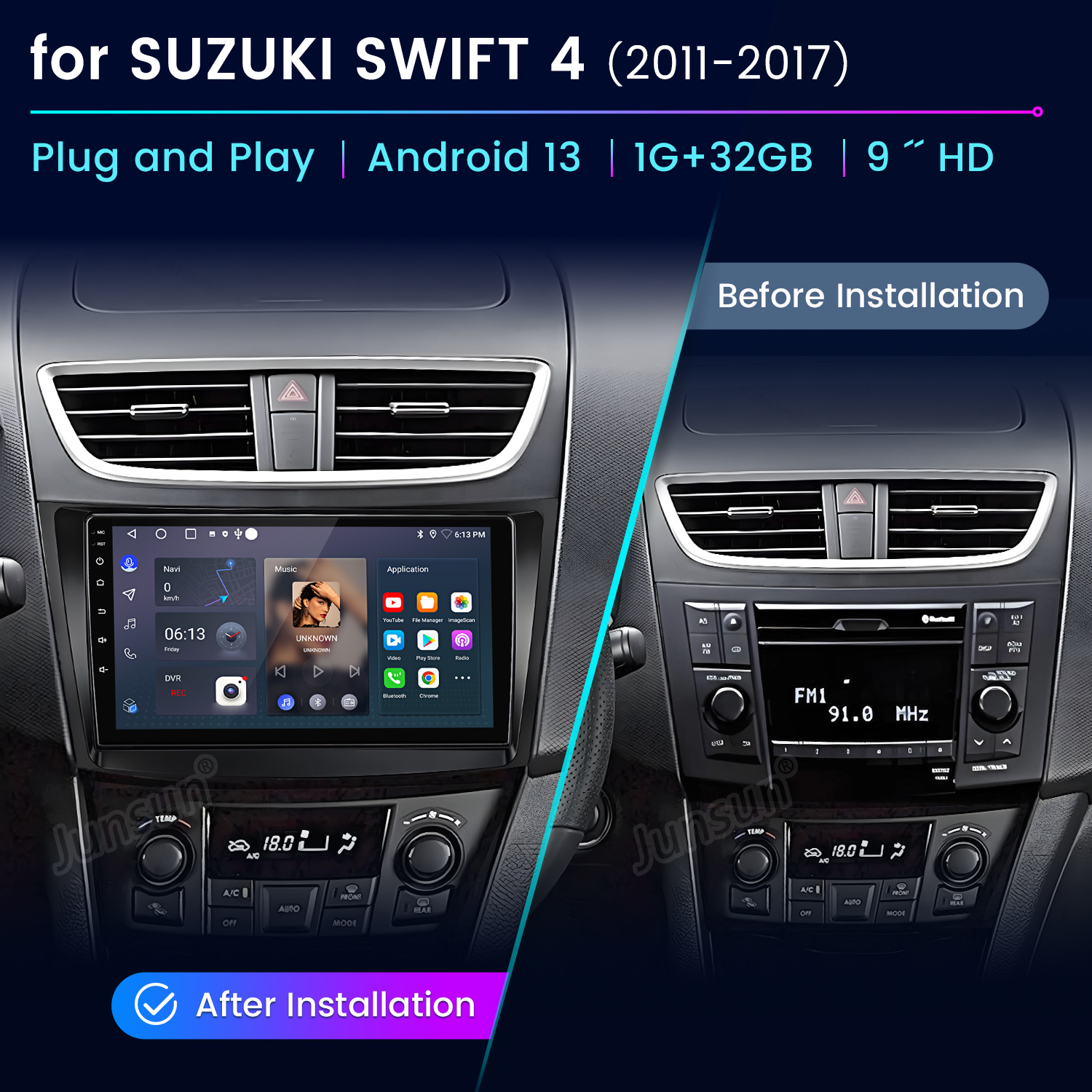 Junsun AI Voice Car Stereo Rad - Korean Lifestyle In Hindi avis et prix